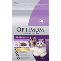 Optimum All Ages Multi Cat Pet Dry Cat Food with Chicken 2.8kg image