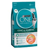 Purina One Adult 1+ Coat & Hairball Dry Cat Food Real Chicken 1.4kg image