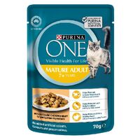 Purina One Mature Adult 7+ Wet Cat Food Succulent Chicken in Gravy 12 x 70g image