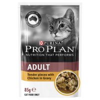 Pro Plan Adult Wet Cat Food Chicken Tender in Gravy 12 x 85g image