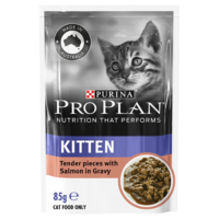 Pro Plan Wet Kitten Food Salmon Tender in Gravy 12 x 85g image