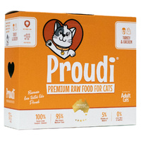 (PICK UP ONLY) Proudi Adult & Kitten Premium Raw Cat Food Turkey & Chickn 1.08kg image