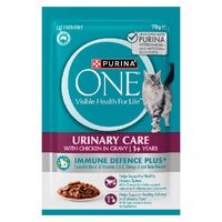 Purina One Adult 1+ Urinary Care Wet Cat Food Chicken in Gravy  12 x 70g image