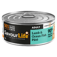 Savour Life Adult Grain-Free Wet Cat Food Lamb & Ocean Fish Pate 12 x 85g image