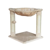 iPetz Hammock Cat Scratcher with Scratching Poles Light Beige 40 x 40 x 47cm image