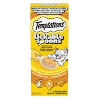 Temptations Lickable Spoons Cat Treats Chicken & Cheesy Cheese 4 x 10g image