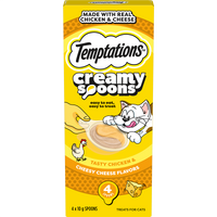 Temptations Creamy Spoon Cat Treats Tasty Chicken & Cheesy Cheese 4 x 10g image
