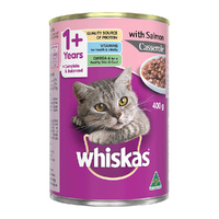 Whiskas Adult 1+ Years Wet Cat Food w/ Salmon Casserole 400g x24 image