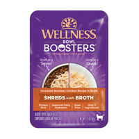 Wellness Core Bowl Boosters Shreds with Broth Wet Dog Food Chicken 12 x 50g image