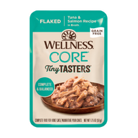 Wellness Core Tiny Tasters Wet Cat Food Flaked Tuna & Salmon in Broth 12 x 50g image