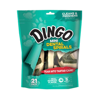 Dingo Mini Dental Spirals Dog Dental Chew Treats 21 Pack  image