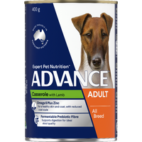 Advance Adult All Breed Wet Dog Food Casserole with Lamb 12 x 400g image