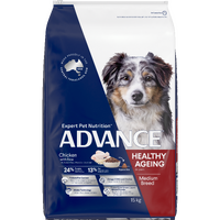 Advance Medium Breed Healthy Ageing Dry Dog Food Chicken with Rice 15kg image