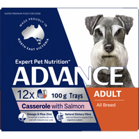 Advance Adult All Breed Wet Dog Food Casserole with Salmon 12 x 100g image
