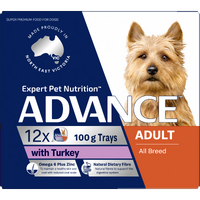 Advance Adult All Breed Wet Dog Food with Turkey Trays 12 x 100g image