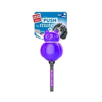 Gigwi Dog Push To Mute Transparent Squeak Toy Owl Purple Blue  image