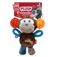 Gigwi Plush Friendz Dog Toy Multi Colour Squeaker Monkey image