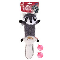 Gigwi Plush Friendz Dog Toy Racoon Skin With Squeaker Medium image