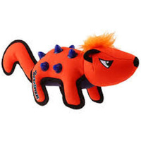 Gigwi Duraspikes Durable Racoon Orange Dog Toy image