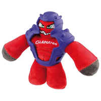 Gigwi Gladiator Plush TPR Interactive Play Dog Toy Red Medium image