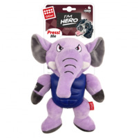 GiGwi Im Hero Armoured Elephant Plush w/ Squeaker Dog Toy image