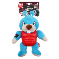 GiGwi Im Hero Armoured Rabbit Plush w/ Squeaker Dog Toy image