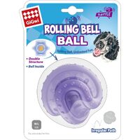 Gigwi Rolling Bell Ball Interactive Play Durable Pet Dog Toy 3 Inch image