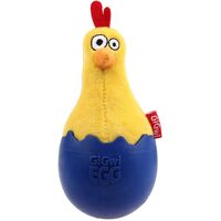 Gigwi Wobble Egg Roster Interactive Play Plush Dog Squeaker Toy image
