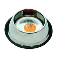 Petface Stainless Steel Spaniel Pet Bowl Non Slip Rubber Base 15.5cm image
