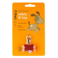 Petface Bone ID Safety Tag Water Resistant with Ultra-Light LED image