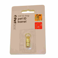 Petface Cat & Dog Pet ID Barrel Gold Pet Identification Accessory image
