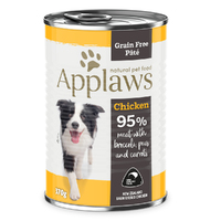 Applaws Wet Dog Food Grain Free Pate Chicken w/ Broccoli Peas & Carrot 12 x 370g image