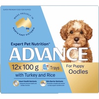 Advance Puppy Oodles Wet Dog Food with Turkey & Rice Trays 12 x 100g image