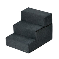 Snooza Stairs 3 Steps Non-Slip Base Grey for Small Dogs & Puppies image