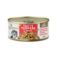 Applaws Taste Toppers in Broth Wet Dog Food Chicken Breast with Beef 16 x 156g image