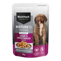 Black Hawk Mature 7+ All Breeds Original Wet Dog Food Lamb & Vegetables 12 x 85g image
