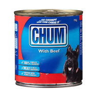 Chum Adult With Beef Complete & Balanced Dog Food 12 x 700g image