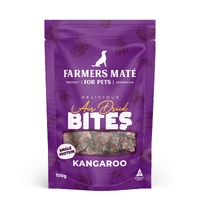 Farmers Mate All Ages & Breeds Air Dried Bites Dog Training Treats Kangaroo 100g image