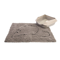 Dog Gone Smart Cat Litter Mat Mist Grey 88 x 66cm  image