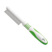 Andis Flea Comb Ultra Light Pet Dog Grooming Tool White Green image