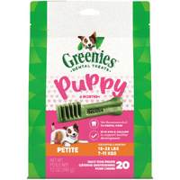 Greenies Puppy 6+ Months Dental Dog Treats Original Petite 20 Pack 340g image