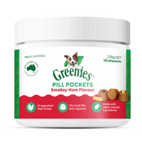 Greenies Pill Pockets Dog Treats Smoky Ham Flavour 30 Pieces 200g image