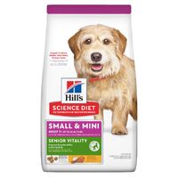 Hills Adult 7+ Senior Vitality Small & Mini Dry Dog Food Chicken & Rice 1.58kg image