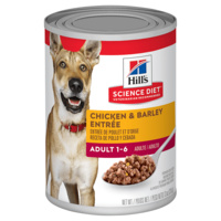 Hills Adult 1+ Wet Dog Food Chicken & Barley Entrée 12 x 370g image