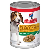 Hills Puppy Wet Dog Food Savory Stew w/ Chicken & Vegetables 12 x 362g image