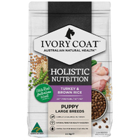 Ivory Coat Large Breed Dry Puppy Food Turkey & Brown Rice 15kg image
