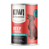 Kiwi Kitchens NZ Grass Fed Canned Puppy Food Beef & Mussel 9 x 375g image