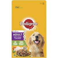 Pedigree Adult 1+ Meaty Bites Dry Dog Food with Real Chicken 3kg image