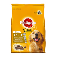 Pedigree Adult 1+ Meaty Bites Dry Dog Food with Mince & Vegies 3kg image