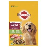 Pedigree Adult 1-7 Years Pet Dry Dog Food with Real Beef 8kg image